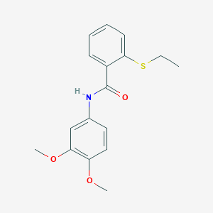 molecular formula C17H19NO3S B5395005 N-(3,4-dimethoxyphenyl)-2-(ethylthio)benzamide 