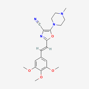 5-(4-methyl-1-piperazinyl)-2-[2-(3,4,5-trimethoxyphenyl)vinyl]-1,3-oxazole-4-carbonitrile