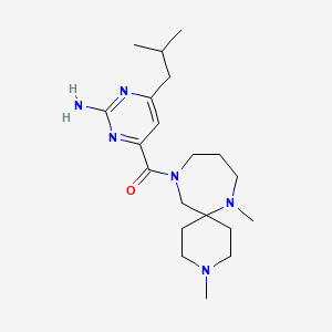 molecular formula C20H34N6O B5395035 4-[(3,7-dimethyl-3,7,11-triazaspiro[5.6]dodec-11-yl)carbonyl]-6-isobutylpyrimidin-2-amine 