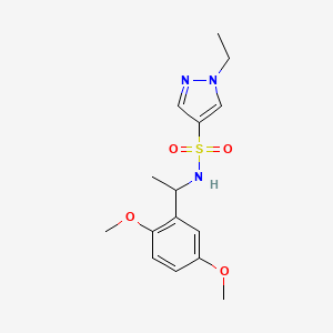 molecular formula C15H21N3O4S B5395109 N-[1-(2,5-dimethoxyphenyl)ethyl]-1-ethyl-1H-pyrazole-4-sulfonamide 