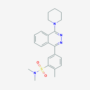 molecular formula C22H26N4O2S B5395114 N,N,2-trimethyl-5-[4-(1-piperidinyl)-1-phthalazinyl]benzenesulfonamide 