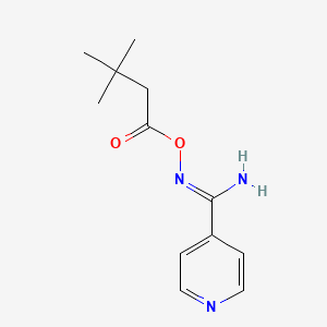molecular formula C12H17N3O2 B5395121 N'-[(3,3-dimethylbutanoyl)oxy]-4-pyridinecarboximidamide 