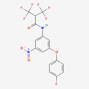 molecular formula C16H9F7N2O4 B5395129 3,3,3-trifluoro-N-[3-(4-fluorophenoxy)-5-nitrophenyl]-2-(trifluoromethyl)propanamide 