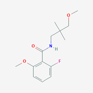 molecular formula C14H20FNO3 B5395139 2-fluoro-6-methoxy-N-(3-methoxy-2,2-dimethylpropyl)benzamide 