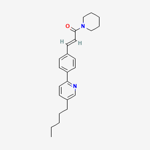 molecular formula C24H30N2O B5395141 2-{4-[3-oxo-3-(1-piperidinyl)-1-propen-1-yl]phenyl}-5-pentylpyridine 