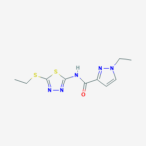 1-ethyl-N-[5-(ethylthio)-1,3,4-thiadiazol-2-yl]-1H-pyrazole-3-carboxamide