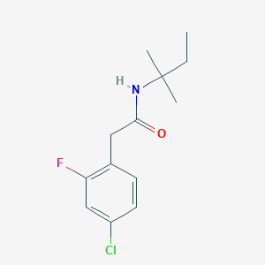 molecular formula C13H17ClFNO B5395172 2-(4-chloro-2-fluorophenyl)-N-(1,1-dimethylpropyl)acetamide 
