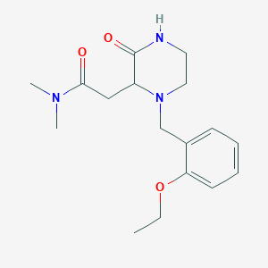 molecular formula C17H25N3O3 B5395199 2-[1-(2-ethoxybenzyl)-3-oxo-2-piperazinyl]-N,N-dimethylacetamide 