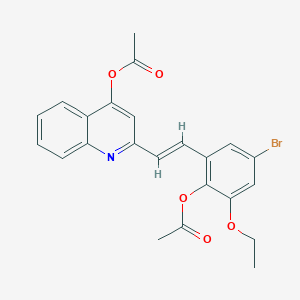 2-{2-[2-(acetyloxy)-5-bromo-3-ethoxyphenyl]vinyl}-4-quinolinyl acetate
