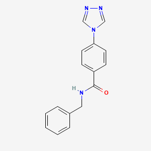 molecular formula C16H14N4O B5395232 N-benzyl-4-(4H-1,2,4-triazol-4-yl)benzamide 