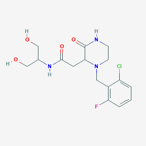 2-[1-(2-chloro-6-fluorobenzyl)-3-oxo-2-piperazinyl]-N-[2-hydroxy-1-(hydroxymethyl)ethyl]acetamide