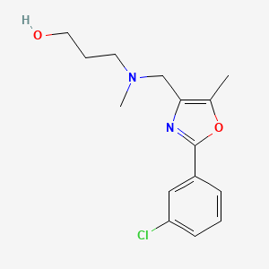 molecular formula C15H19ClN2O2 B5395273 3-[{[2-(3-chlorophenyl)-5-methyl-1,3-oxazol-4-yl]methyl}(methyl)amino]propan-1-ol 