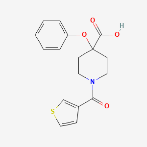 molecular formula C17H17NO4S B5395319 4-phenoxy-1-(3-thienylcarbonyl)piperidine-4-carboxylic acid 