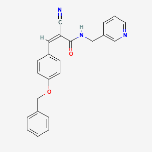 molecular formula C23H19N3O2 B5395326 3-[4-(benzyloxy)phenyl]-2-cyano-N-(3-pyridinylmethyl)acrylamide 