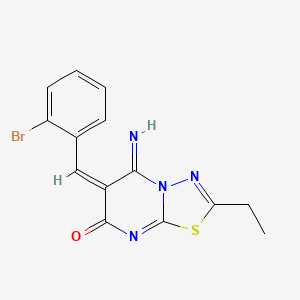 6-(2-bromobenzylidene)-2-ethyl-5-imino-5,6-dihydro-7H-[1,3,4]thiadiazolo[3,2-a]pyrimidin-7-one