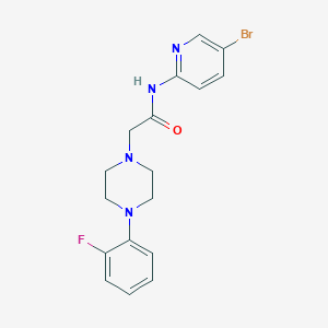 molecular formula C17H18BrFN4O B5395351 N-(5-bromo-2-pyridinyl)-2-[4-(2-fluorophenyl)-1-piperazinyl]acetamide 