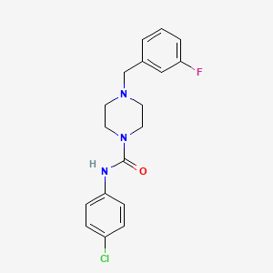 molecular formula C18H19ClFN3O B5395354 N-(4-chlorophenyl)-4-(3-fluorobenzyl)-1-piperazinecarboxamide 