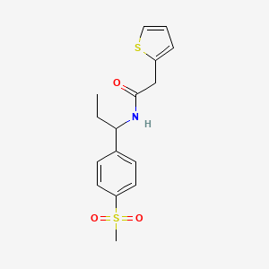 N-{1-[4-(methylsulfonyl)phenyl]propyl}-2-(2-thienyl)acetamide