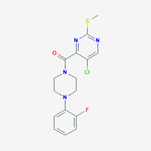 molecular formula C16H16ClFN4OS B5395367 5-chloro-4-{[4-(2-fluorophenyl)piperazin-1-yl]carbonyl}-2-(methylthio)pyrimidine 