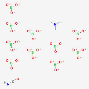 molecular formula C4H10B10N2O31-30 B053954 Isocyanato(trimethylamino)octahydrodecaborate CAS No. 122423-75-0