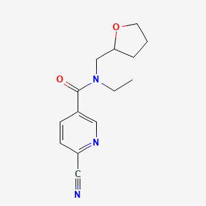 6-cyano-N-ethyl-N-(tetrahydrofuran-2-ylmethyl)nicotinamide