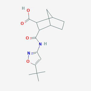 molecular formula C16H22N2O4 B5395420 3-{[(5-tert-butyl-3-isoxazolyl)amino]carbonyl}bicyclo[2.2.1]heptane-2-carboxylic acid 