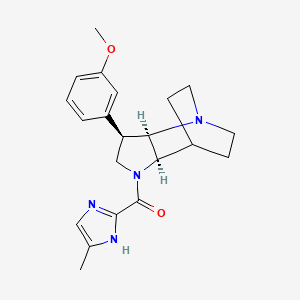 molecular formula C21H26N4O2 B5395430 (3R*,3aR*,7aR*)-3-(3-methoxyphenyl)-1-[(4-methyl-1H-imidazol-2-yl)carbonyl]octahydro-4,7-ethanopyrrolo[3,2-b]pyridine 