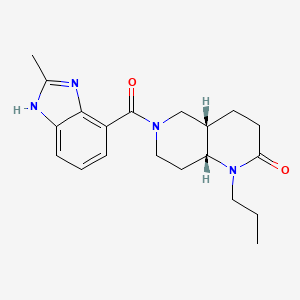 (4aS*,8aR*)-6-[(2-methyl-1H-benzimidazol-4-yl)carbonyl]-1-propyloctahydro-1,6-naphthyridin-2(1H)-one