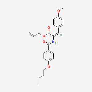 molecular formula C24H27NO5 B5395443 allyl 2-[(4-butoxybenzoyl)amino]-3-(4-methoxyphenyl)acrylate 
