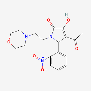 4-acetyl-3-hydroxy-1-[2-(4-morpholinyl)ethyl]-5-(2-nitrophenyl)-1,5-dihydro-2H-pyrrol-2-one