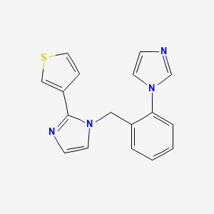 molecular formula C17H14N4S B5395496 1-[2-(1H-imidazol-1-yl)benzyl]-2-(3-thienyl)-1H-imidazole 