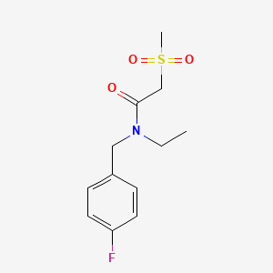N-ethyl-N-(4-fluorobenzyl)-2-(methylsulfonyl)acetamide