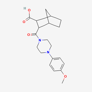 molecular formula C20H26N2O4 B5395537 3-{[4-(4-methoxyphenyl)-1-piperazinyl]carbonyl}bicyclo[2.2.1]heptane-2-carboxylic acid 