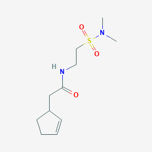 2-cyclopent-2-en-1-yl-N-{2-[(dimethylamino)sulfonyl]ethyl}acetamide