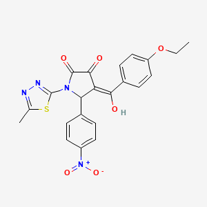 4-(4-ethoxybenzoyl)-3-hydroxy-1-(5-methyl-1,3,4-thiadiazol-2-yl)-5-(4-nitrophenyl)-1,5-dihydro-2H-pyrrol-2-one