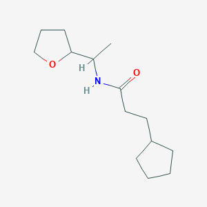 3-cyclopentyl-N-[1-(tetrahydro-2-furanyl)ethyl]propanamide