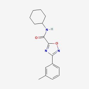 molecular formula C16H19N3O2 B5395552 N-cyclohexyl-3-(3-methylphenyl)-1,2,4-oxadiazole-5-carboxamide 