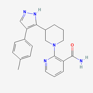 2-{3-[4-(4-methylphenyl)-1H-pyrazol-5-yl]piperidin-1-yl}nicotinamide