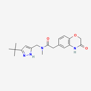 N-[(3-tert-butyl-1H-pyrazol-5-yl)methyl]-N-methyl-2-(3-oxo-3,4-dihydro-2H-1,4-benzoxazin-6-yl)acetamide