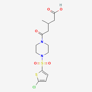 5-{4-[(5-chloro-2-thienyl)sulfonyl]-1-piperazinyl}-3-methyl-5-oxopentanoic acid