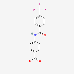 molecular formula C16H12F3NO3 B5395587 methyl 4-{[4-(trifluoromethyl)benzoyl]amino}benzoate 