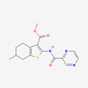 methyl 6-methyl-2-[(2-pyrazinylcarbonyl)amino]-4,5,6,7-tetrahydro-1-benzothiophene-3-carboxylate