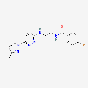 4-bromo-N-(2-{[6-(3-methyl-1H-pyrazol-1-yl)-3-pyridazinyl]amino}ethyl)benzamide