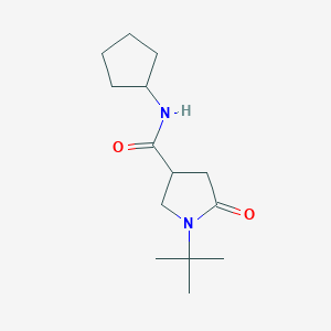 1-tert-butyl-N-cyclopentyl-5-oxo-3-pyrrolidinecarboxamide