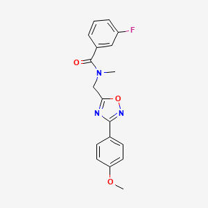 molecular formula C18H16FN3O3 B5395607 3-fluoro-N-{[3-(4-methoxyphenyl)-1,2,4-oxadiazol-5-yl]methyl}-N-methylbenzamide 
