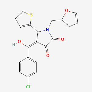 molecular formula C20H14ClNO4S B5395617 4-(4-chlorobenzoyl)-1-(2-furylmethyl)-3-hydroxy-5-(2-thienyl)-1,5-dihydro-2H-pyrrol-2-one 