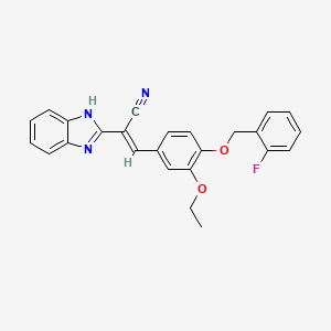 molecular formula C25H20FN3O2 B5395632 2-(1H-benzimidazol-2-yl)-3-{3-ethoxy-4-[(2-fluorobenzyl)oxy]phenyl}acrylonitrile 