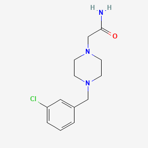 molecular formula C13H18ClN3O B5395641 2-[4-(3-chlorobenzyl)-1-piperazinyl]acetamide 