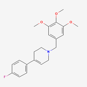molecular formula C21H24FNO3 B5395644 4-(4-fluorophenyl)-1-(3,4,5-trimethoxybenzyl)-1,2,3,6-tetrahydropyridine 
