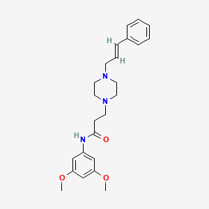 N-(3,5-dimethoxyphenyl)-3-[4-(3-phenyl-2-propen-1-yl)-1-piperazinyl]propanamide